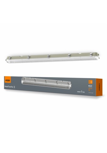 LED світильник IP65 лінійний під лампу 2хТ8 VIDEX 1,2М 220V VL-BNW-T8122G - 484831