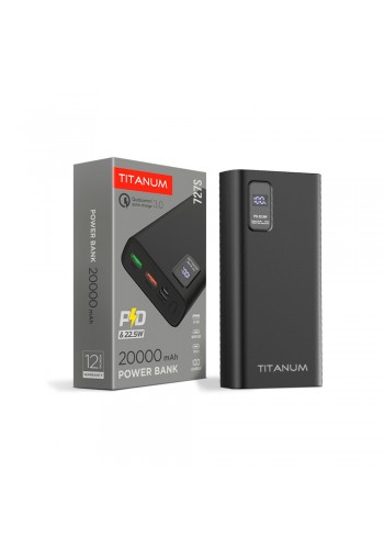Повербанк TITANUM 727S 20000mAh 22.5W Black TPB-727S-B - 483407