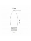 LED лампа VIDEX C37e 7W E27 3000K VL-C37e-07273 - 297279