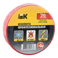 Ізострічка IEK 0,18мм х 19мм / 20м червона ( UIZ-20-10-K04 )
