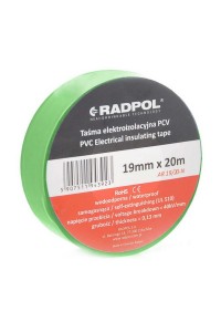 Ізострічка Radpol 0,13ммх19мм / 20м зелена ( AR 19/20-T )