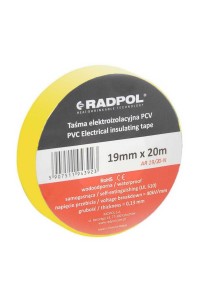 Ізострічка Radpol 0,13ммх19мм / 20м жовта ( AR 19/20-Z )
