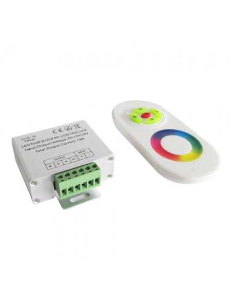 Контролер стрічки LED LIGHT 18A (RGB) 216W з сенсорним пультом білий ( 55 )