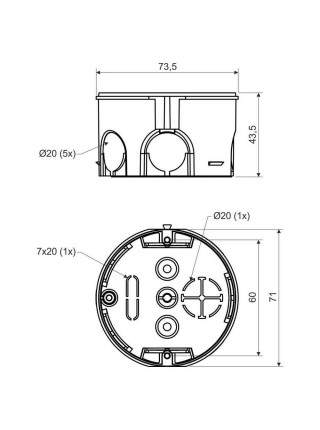 Коробка розподільча 70 KOPOS ( KU 68-1902_KA )