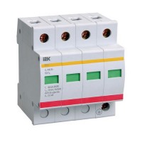 Обмежувач перенапруги IEK ОПС1-C4P 20kA/40kA/400B (MOP20-4-C)