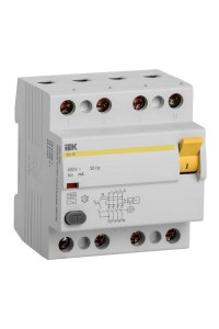 Пристрій захисного відключення IEK ВД1-63 4P 25A 30мА тип AC (MDV10-4-025-030)