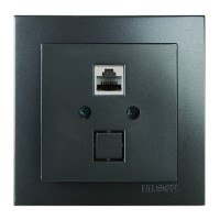 Розетка Nilson Touran антрацит комп'ютерна  CAT5e RJ45 ( 24161044 )