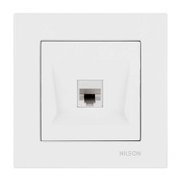 Розетка Nilson Moda біла комп'ютерна CAT6e RJ45 ( 21112045 )