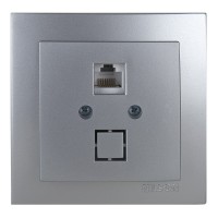 Розетка Nilson Touran срібло комп'ютерна CAT6e RJ45 ( 24131045 )