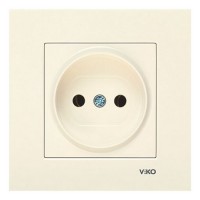 Розетка VI-KO Karre кремова 1-на без заземлення (90960107)