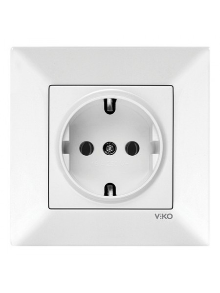 Розетка VI-KO Meridian біла 1-на з заземленням (90970008-WH)