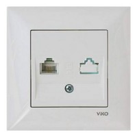 Розетка VI-KO Meridian біла телефонна (90970013-WH)