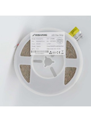 Світлодіодна стрічка RISHANG 24V 12W 2700K 128led IP20 ( RD00C8TC-A 2700K )
