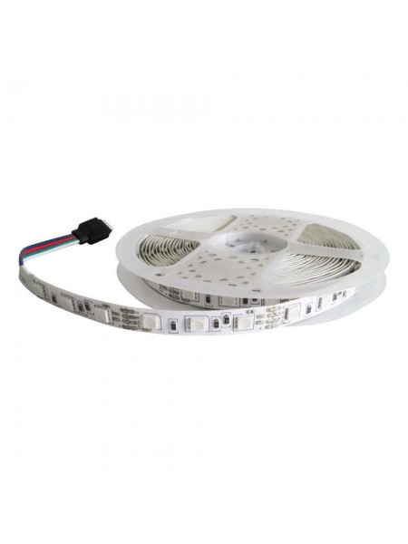 Світлодіодна стрічка LED LIGHT 12V 14,4W RGB 60Led IP21 ( МТК-300RGB5050-12 )