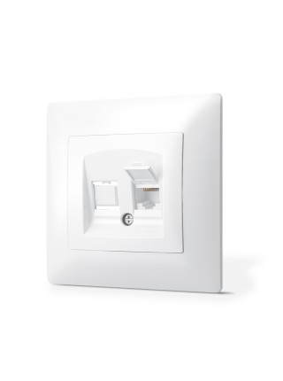 Розетка PC одинарна комп'ютерна біла TITANUM STANDARD ТF-ST-SK1PC-W - 299686