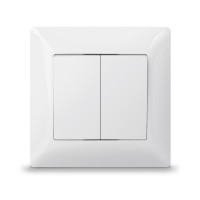 Вимикач двоклавішний білий TITANUM STANDARD TF-ST-SW2-W - 299846