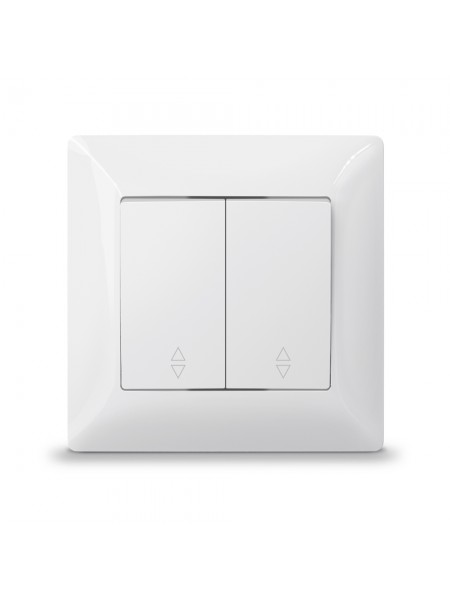 Вимикач двоклавішний прохідний білий TITANUM STANDARD TF-ST-SW2P-W - 299679