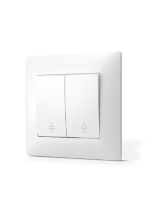 Вимикач двоклавішний прохідний білий TITANUM STANDARD TF-ST-SW2P-W - 299679