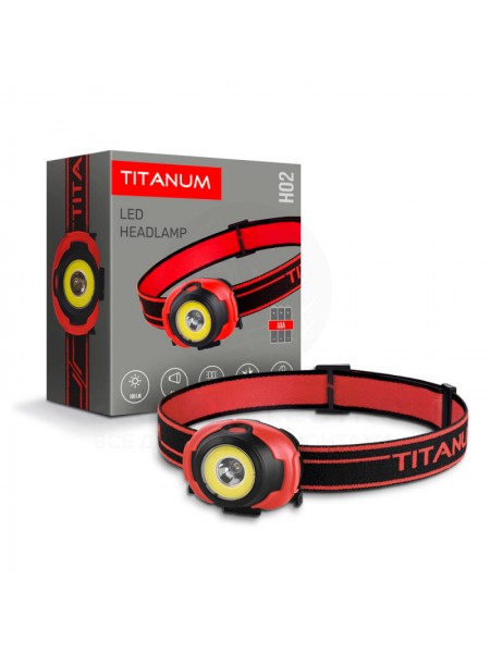 Налобний світодіодний ліхтарик TITANUM TLF-H02 100Lm 6500K