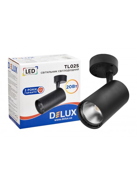 Світильник світлодіодний стельовий DELUX TL02S 20 Вт  36* 4000K  чорний