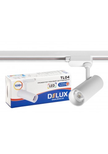 Прожектор світлодіодний трековий DELUX TL04 10 Вт 24° 4000K білий