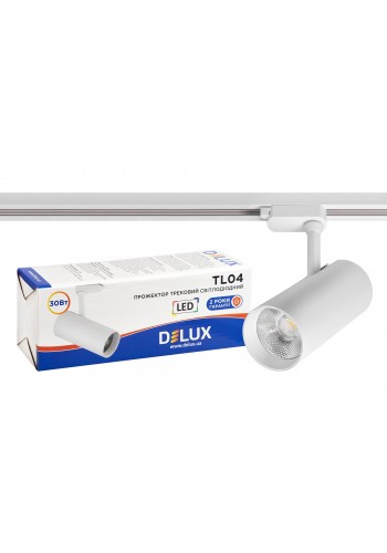 Прожектор світлодіодний трековий DELUX TL04 30 Вт 24° 4000K білий