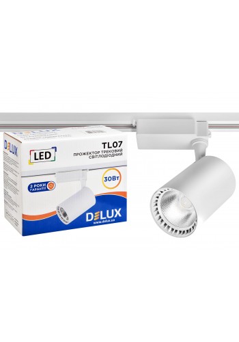 Прожектор світлодіодний трековий DELUX TL07 30 Вт 36° 4000K білий