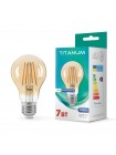 LED лампа TITANUM Filament A60 7W E27 2200K бронза TLFA6007272A - 298702