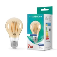 LED лампа TITANUM  Filament A60 7W E27 2200K бронза TLFA6007272A - 298702
