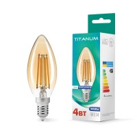 LED лампа TITANUM  Filament C37 4W E14 2200K бронза TLFC3704142A - 298658