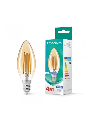 LED лампа TITANUM Filament C37 4W E14 2200K бронза TLFC3704142A - 298658