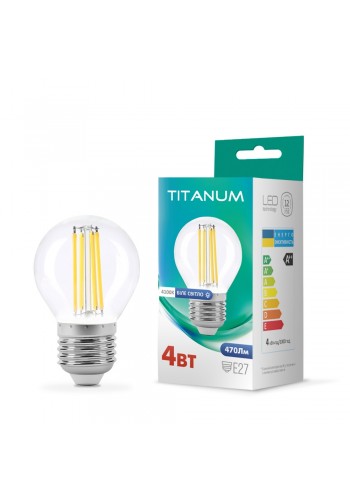 LED лампа TITANUM Filament G45 4W E27 4100K TLFG4504274 - 298689