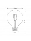 LED лампа TITANUM Filament G95 6W E27 2200K бронза TLFG9506272A - 298672