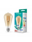 LED лампа TITANUM Filament ST64 6W E27 2200K бронза TLFST6406272A - 298634
