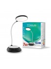 LED лампа настiльна з акумулятором TITANUM TLTF-022B 7W 3000-6500K USB чорна TLTF-022B - 482110