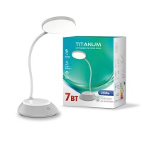 LED лампа настiльна з акумулятором TITANUM TLTF-022G 7W 3000-6500K USB сіра TLTF-022G - 482219