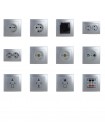 Розетка Nilson Touran срібло комп'ютерна 2-на CAT6e RJ45 ( 24131047 )
