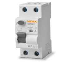 Диференційне реле VIDEX RESIST А 2п 30мА 10кА 40А VF-RS10-DR2А40 - 482790