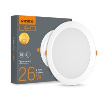 LED світильник Back вбудований круглий VIDEX 26W 5000K VL-DLBR-265 - 482295
