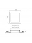 LED світильник Back вбудований квадратний VIDEX 26W 5000K VL-DLBS-265 - 482301