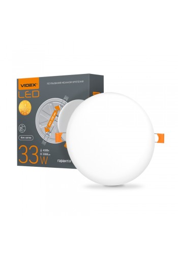 LED світильник безрамковий круглий VIDEX 33W 4100K VL-DLFR-334 - 298184