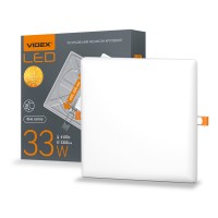 LED світильник безрамковий квадратний VIDEX 33W 4100K VL-DLFS-334 - 298177