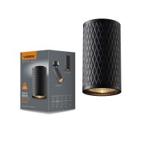 Світильник VIDEX під лампу GU10 SPF02A накладний чорна призма VL-SPF02A-BP - 482011