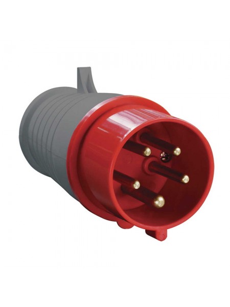 Вилка трифазна IEK 32А/5 IP44 ( PSR02-032-5 ) Вилка трифазна IEK 32А/5 IP44 ( PSR02-032-5 )