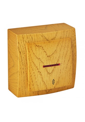 Вимикач Nilson Themis дуб 1кл прохідний з підсвіткою ( 26251008 )
