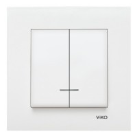 Вимикач VI-KO Karre білий 2кл з підсвіткою (90960050)