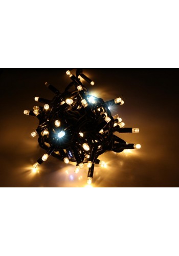 Гирлянда уличная LUMION нить 200LED 10m 230V цвет белый теплый/черный, мерцает 20 LED IP44 EN