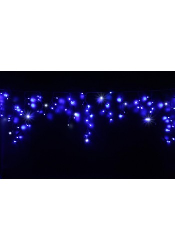 Гірлянда вулична LUMION бахрома 90LED 230V 2x0,5m колір синій / чорний мерехтить 9LED IP44 EN