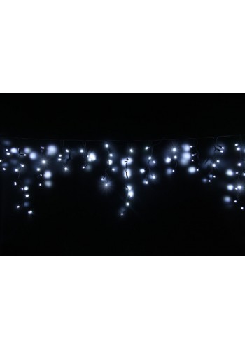 Гірлянда вулична LUMION бахрома 120LED 230V 2x0,9m колір білий холодний / чорний, мерехтить 12LED IP44 EN