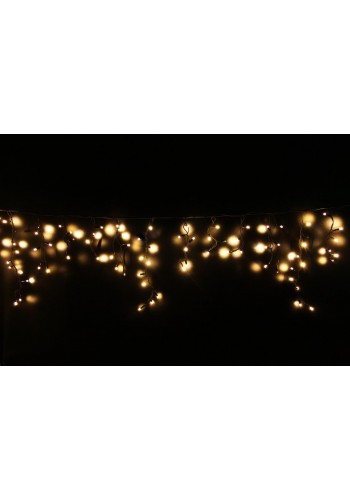 Гірлянда вулична LUMION бахрома 120LED 230V 2x0,9m колір білий теплий / чорний IP44 EN